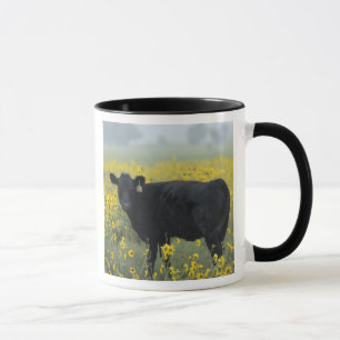 Mug Un veau au milieu des tournesols du Nebraska