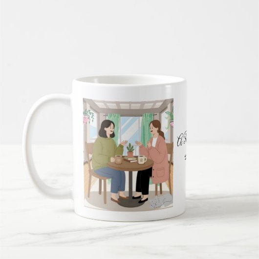 Mug Un véritable ami et un chat (Gauche)