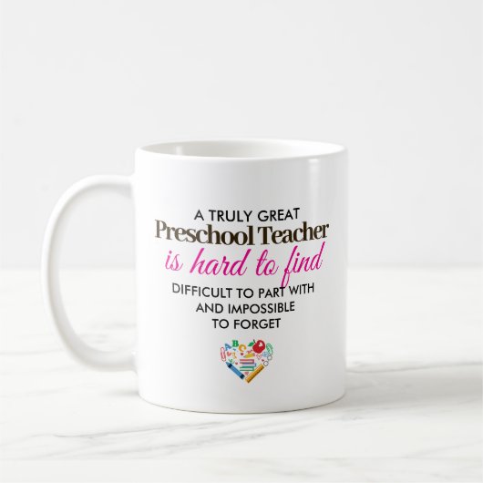 Mug Un Véritable Grand Enseignant Préscolaire - Nom Pe