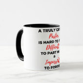 Mug Un Véritable Grand Pasteur Est Difficile De Trouve (Devant gauche)