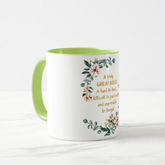 Mug Un vrai grand patron Appréciation Cadeau Boss Merc (Devant gauche)