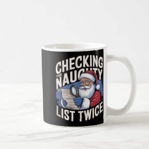 Mug Un Xmas Plaisant Père Noël Vérifie La Liste Des Mé