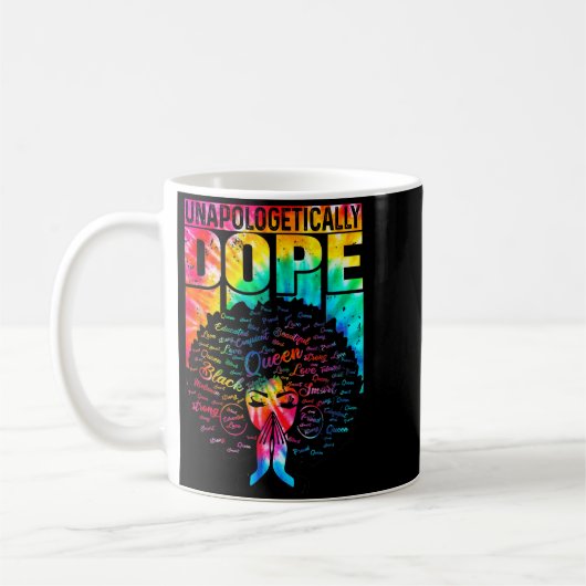 Mug Unalogetically Black Pride Melanin African Tie Dye (Gauche)
