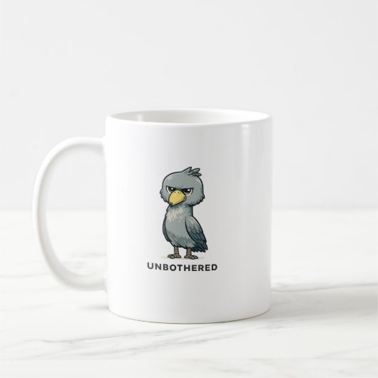 Mug Unbothered Shoebill Bird Minimalist Funny Design (Gauche)