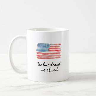 MUG UNBURDENED WE STAND WATERCOLOR