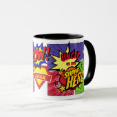 Mug UNCLE Est Mon SUPERHERO Personnalisé COMIC HERO (Devant droit)
