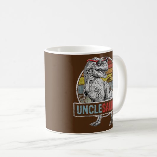 Mug Unclesaurus Funny T Rex Dinosaure Oncle saurus (Devant droit)