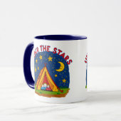 Mug Under the Stars Kids Camping Drawing (Devant gauche)