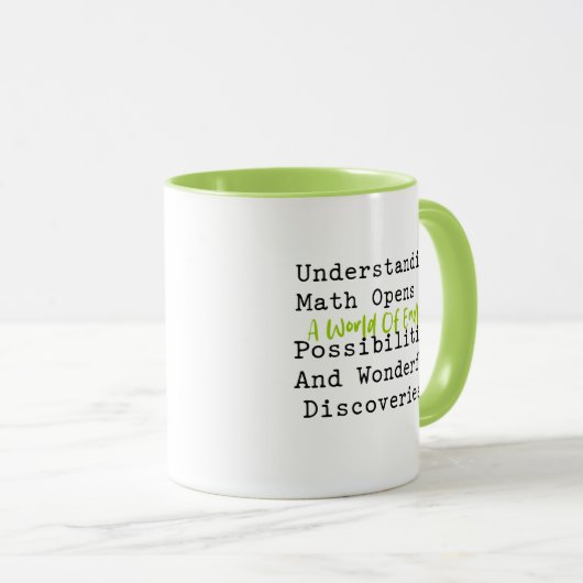 Mug Understanding Math Endless Possibilities World (Devant droit)