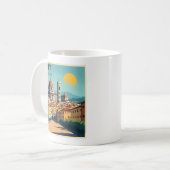 Mug Une affiche de voyage classique nostalgique – Flor (Devant gauche)