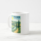 Mug Une affiche de voyage classique nostalgique France (Devant gauche)