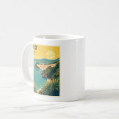 Mug Une affiche de voyage classique nostalgique – Grèc (Devant gauche)