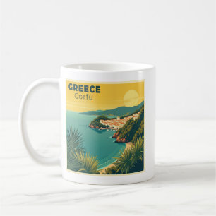 Mug Une affiche de voyage classique nostalgique – Grèc