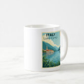 Mug Une affiche de voyage classique nostalgique – Lac  (Devant droit)