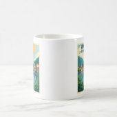 Mug Une affiche de voyage classique nostalgique – Lac  (Centre)