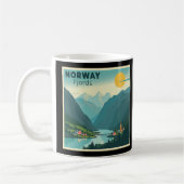 Mug Une affiche de voyage classique nostalgique - Norv (Gauche)