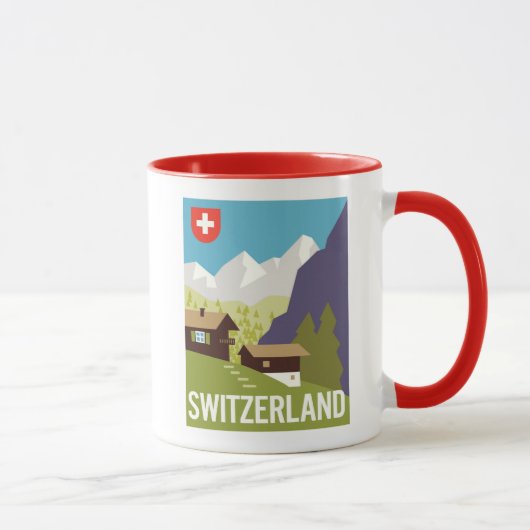 Mug Une affiche de voyage de la Suisse (Droite)