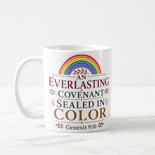 Mug Une Alliance Éternelle Scellée Dans La Couleur Bib (Gauche)