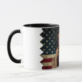 Mug Une Américaine Distortie Du Drapeau Américain (Gauche)