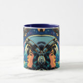 Mug Une astronaute rencontre un Alien extra-terrestre (Centre)