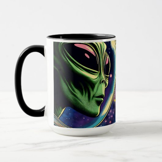 Mug Une astronaute rencontre un Alien extra-terrestre (Gauche)
