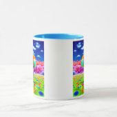 Mug Une autruche dans un paysage imaginaire. (Centre)