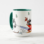 Mug Une bande dessinée ouverte de cheval de Sleigh de (Devant gauche)