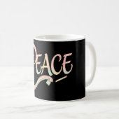 Mug Une belle écriture fluide du mot "Paix" re (Devant droit)