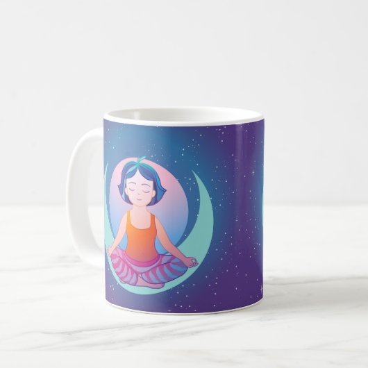 Mug Une belle fille méditait (Devant gauche)
