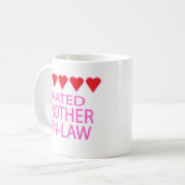 Mug Une belle-mère de cinq coeurs (Devant gauche)