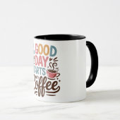 Mug Une bonne journée commence avec du café (Devant droit)