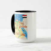 Mug Une carte de bande dessinée de l'Egypte (Devant gauche)