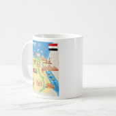 Mug Une carte de bande dessinée de l'Egypte (Devant gauche)