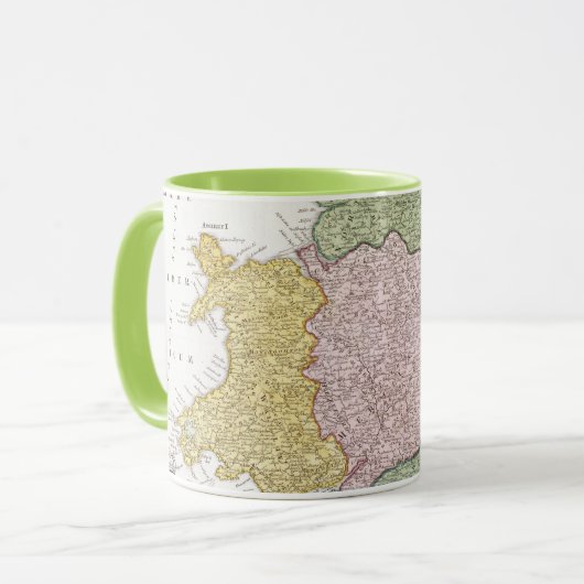 Mug Une carte de l'Angleterre | 1760 (Devant gauche)