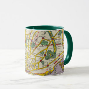 Mug Une carte de Merseyside, Liverpool