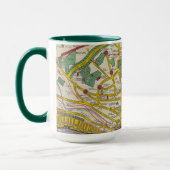 Mug Une carte de Merseyside, Liverpool (Gauche)