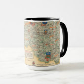 Mug Une carte du Yorkshire : West Riding (Devant droit)
