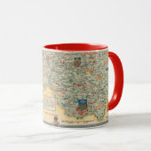 Mug Une carte du Yorkshire : West Riding (Devant droit)