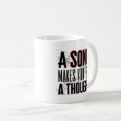 Mug Une chanson vous fait sentir une pensée.w (Devant droit)