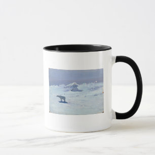 Mug Une chasse d'ours blanc dans la nuit éclairée pa