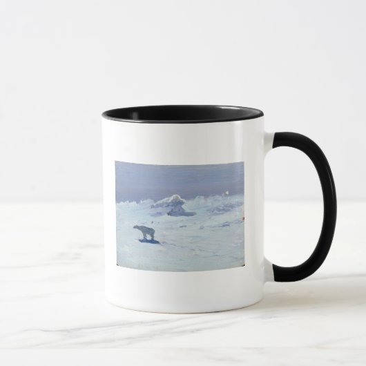 Mug Une chasse d'ours blanc dans la nuit éclairée par (Droite)
