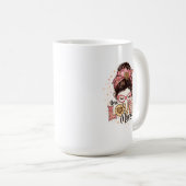 Mug Une citation maman aimée Cœur de léopard mignon (Devant droit)