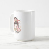 Mug Une citation maman aimée Cœur de léopard mignon (Devant gauche)