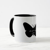 Mug Une citation simple dans un simple papillon (Devant gauche)