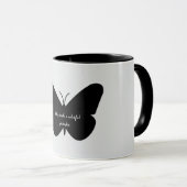 Mug Une citation simple dans un simple papillon (Devant droit)