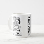 Mug Une cliente de librairie pose une question au libr (Devant gauche)