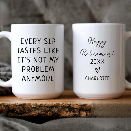 Mug Une collègue de travail à la retraite heureuse et