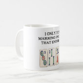 Mug une conception drôle de mahjong (Devant gauche)