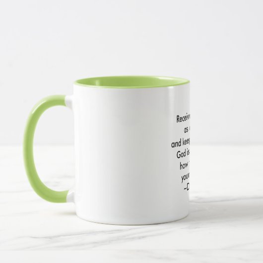 Mug Une coupe de sagesse : chaque leçon a une bénédict (Gauche)