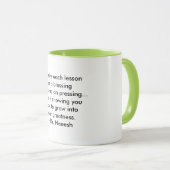 Mug Une coupe de sagesse : chaque leçon a une bénédict (Devant droit)